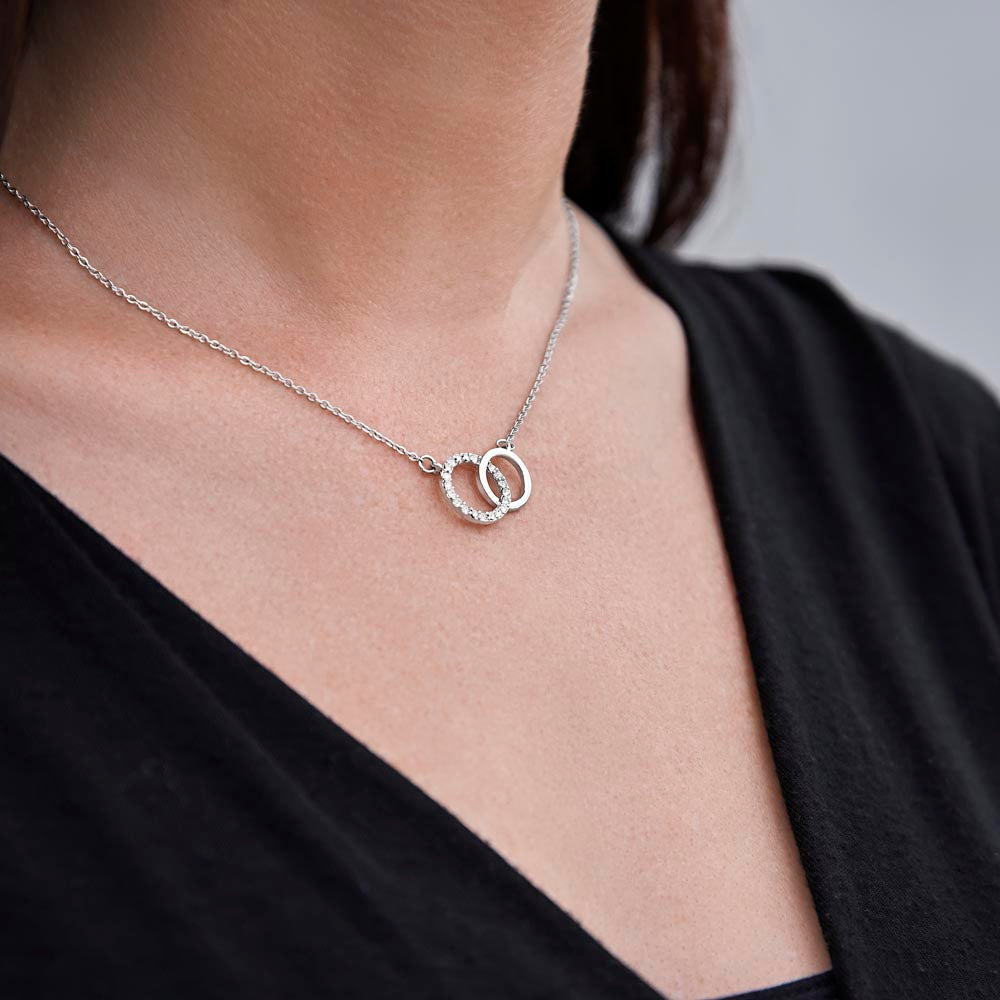 To My Soulmate Necklace - "Perfect Pair" Stainless Steel and White Gold, Poem Gift Box Included