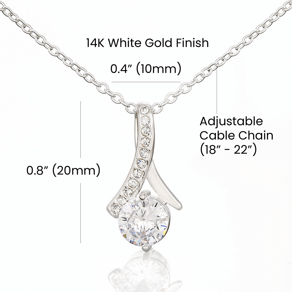 Soulmate Gift, Wife or Girlfriend, 14k White Gold Necklace