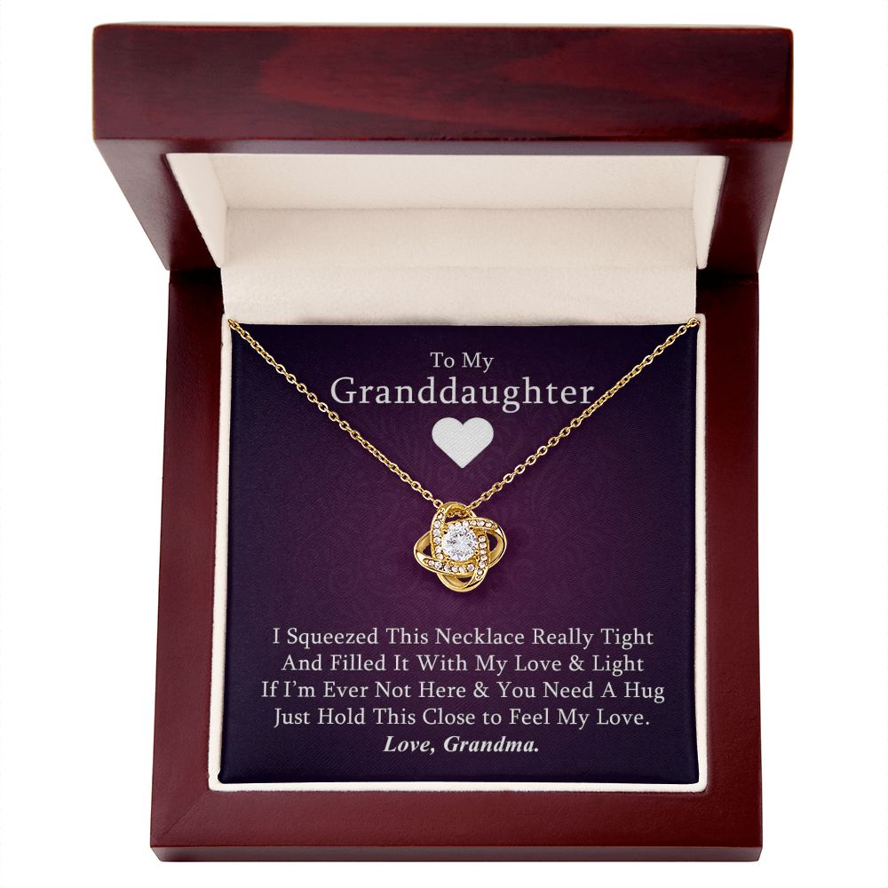 To My Grand Daughter - If I'm Ever Not Here | Artisan Crafted 14k Gold Family Knot Necklace