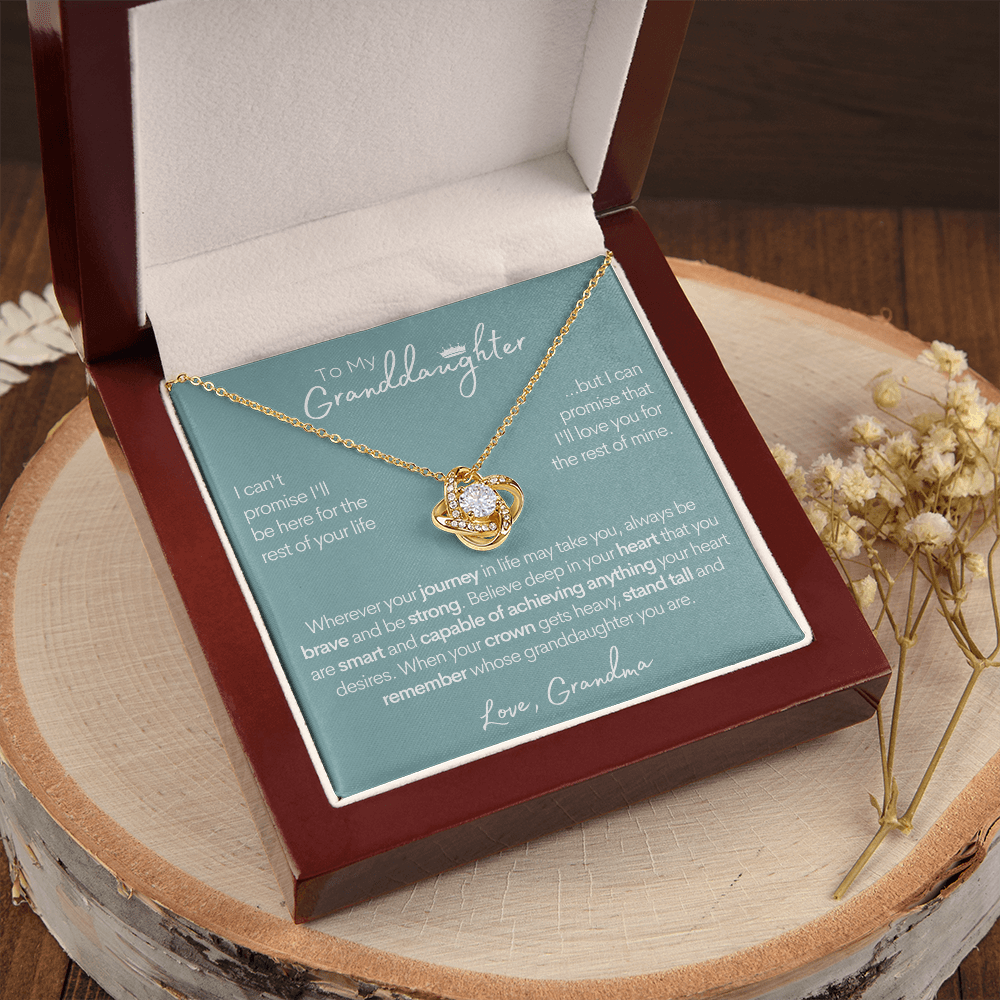 To My Granddaughter - Gold and Stainless Steel Adjustable Length Necklace and Gift Box