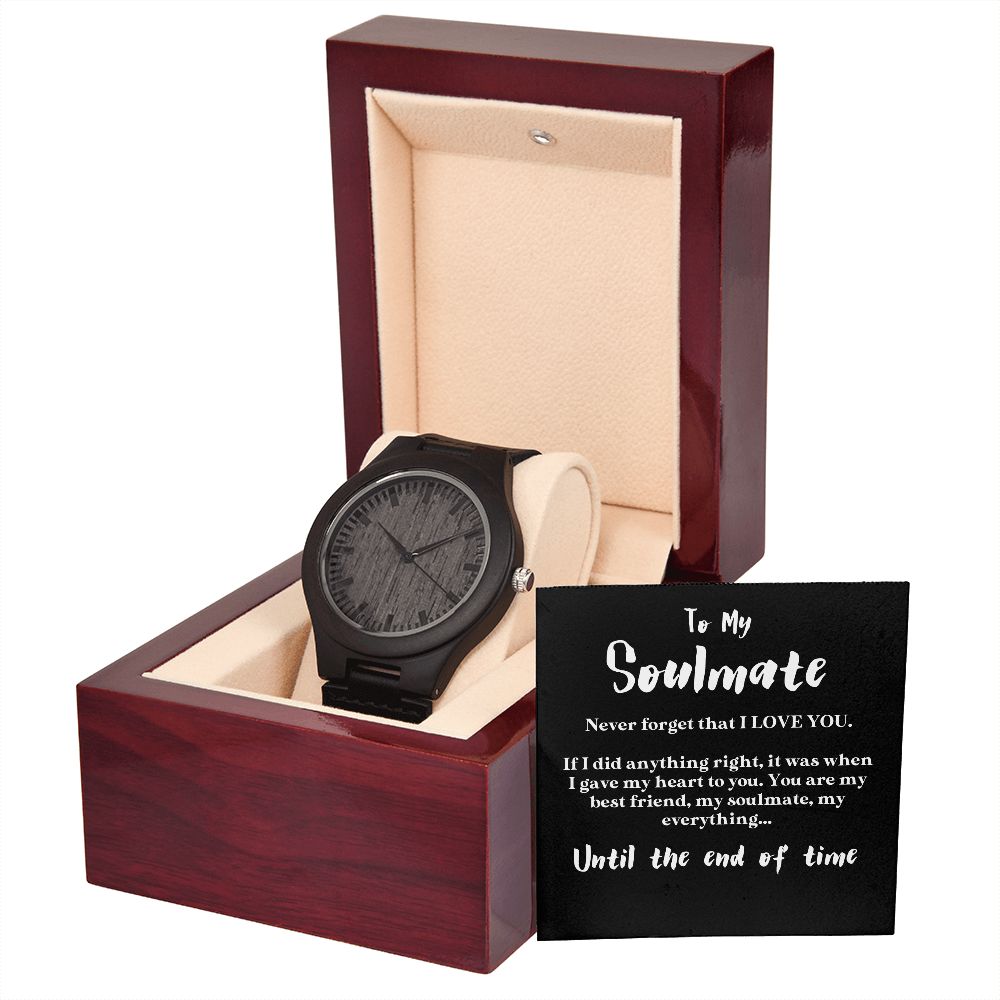 soulmate birthday gift for him wooden watch