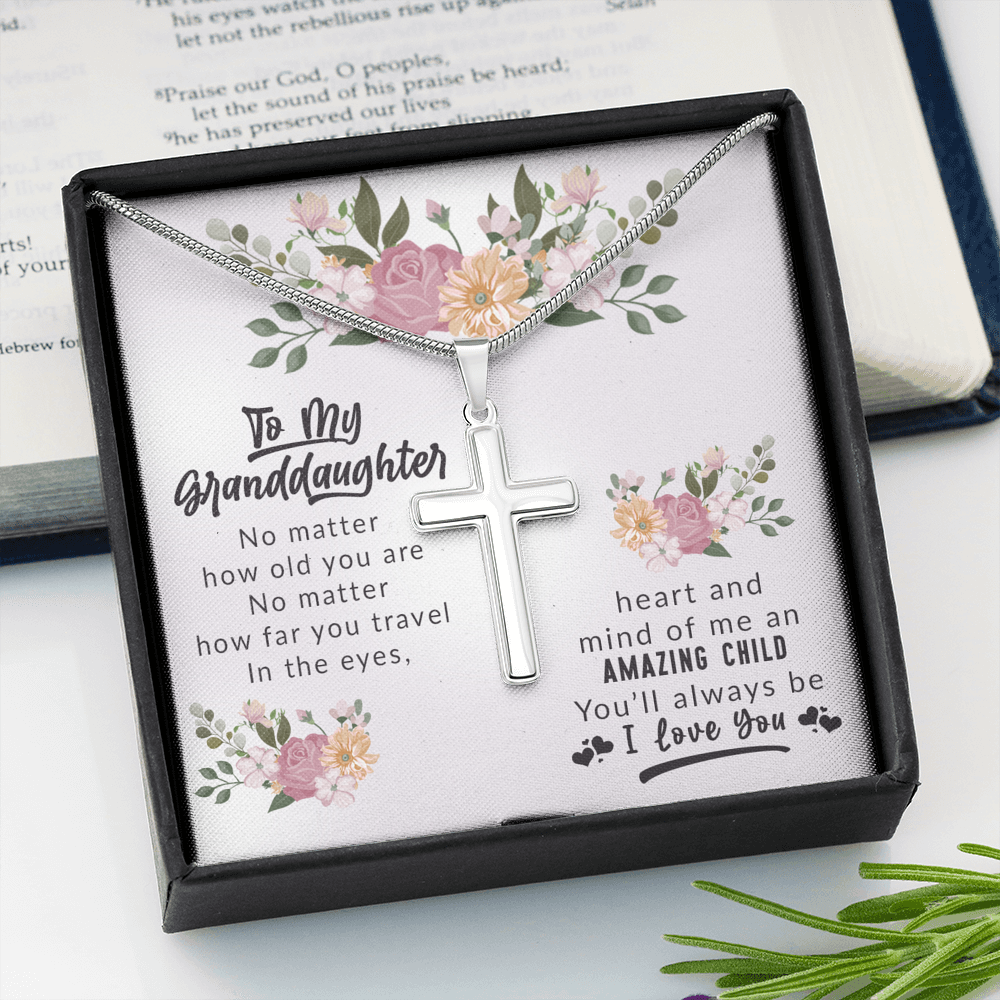 To My Grand Daughter - Amazing Child In My Eyes | Artisan Crafted 14K White Gold