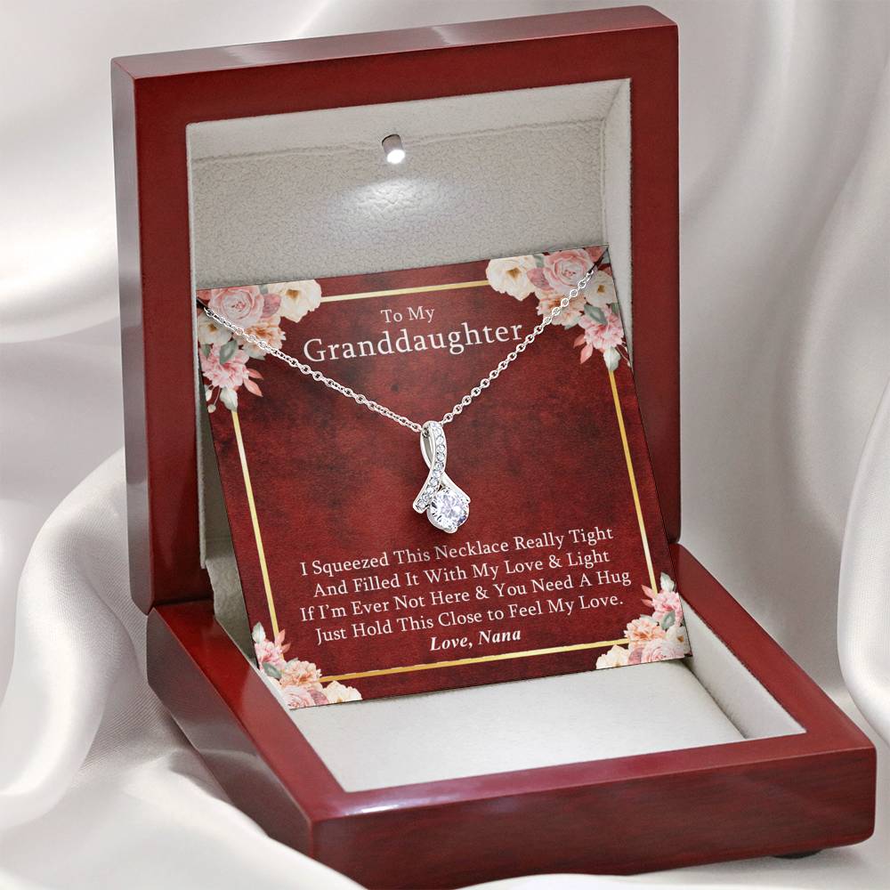 To My Grand Daughter- If I'm Ever Not Here (Love, Nana) | Beautiful 14k White Gold Family Forever Pendant