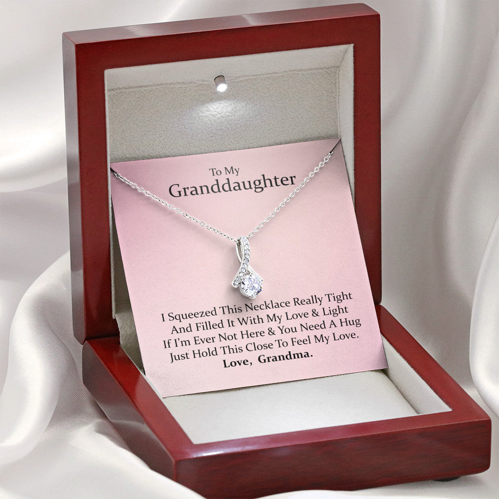 To My Grand Daughter - If I'm Ever Not Here (Love, Grandma) | Beautiful 14k White Gold Family Forever Pendant