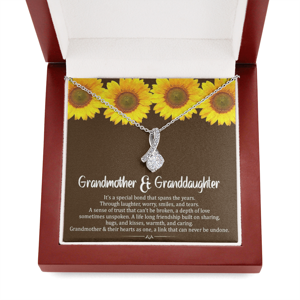 Grand Mother & Grand Daughter - Hearts As One | Beautiful 14K White Gold Family Forever Pendant