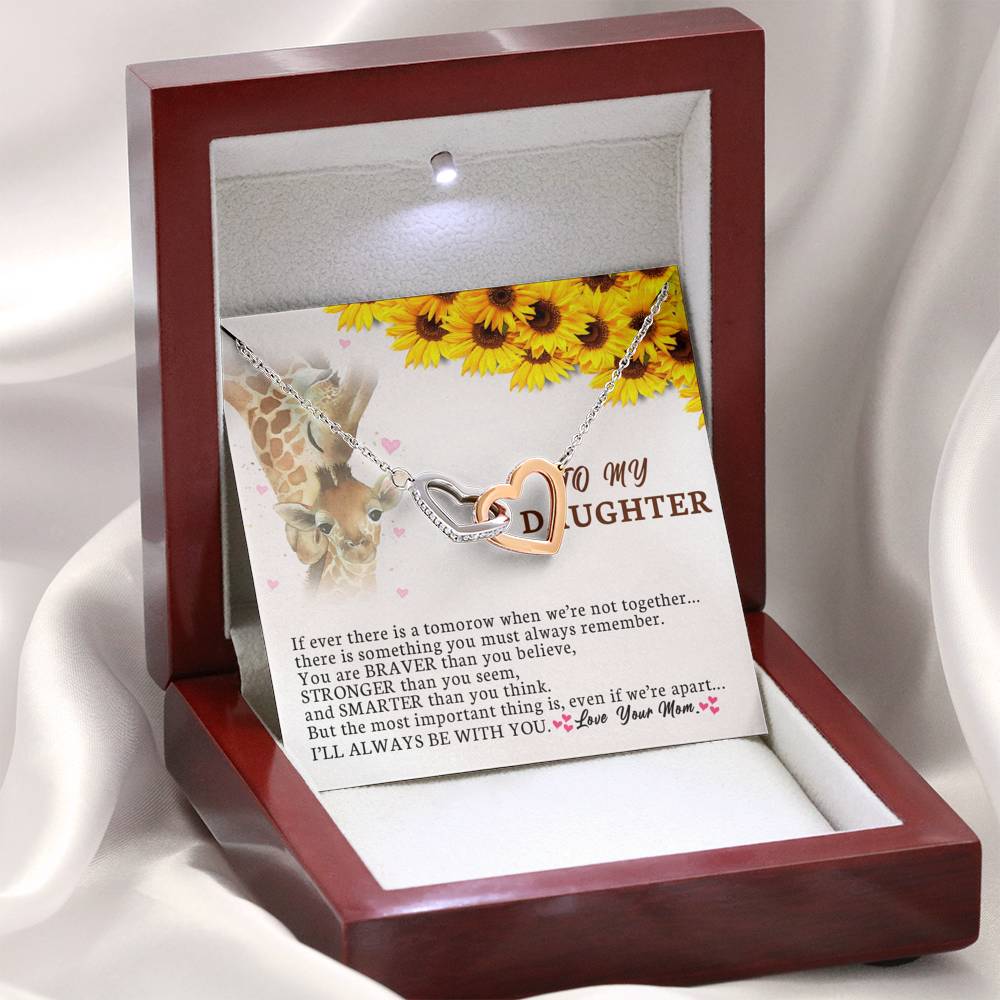 To My Daughter - When We Are Not Together (Love, Your Mom) | Beautiful 14k Gold Forever Family Locked Hearts