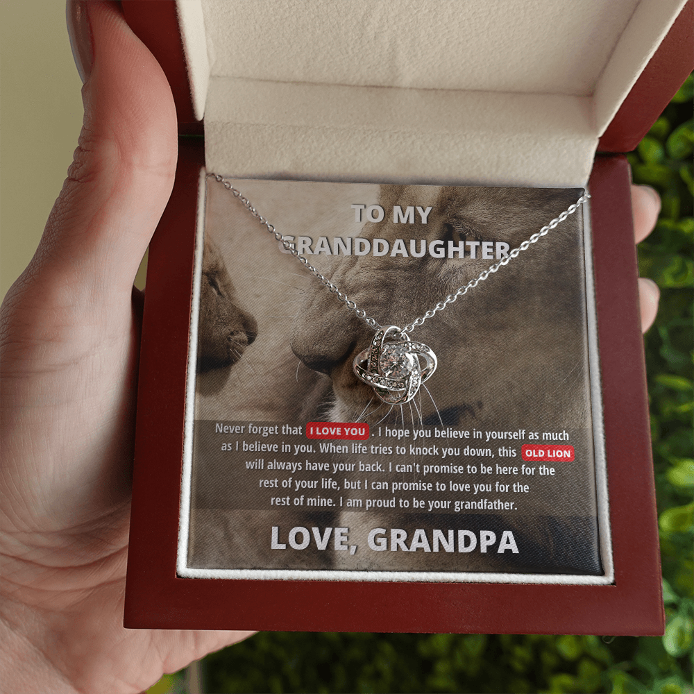 granddaughter necklace present from grandpa