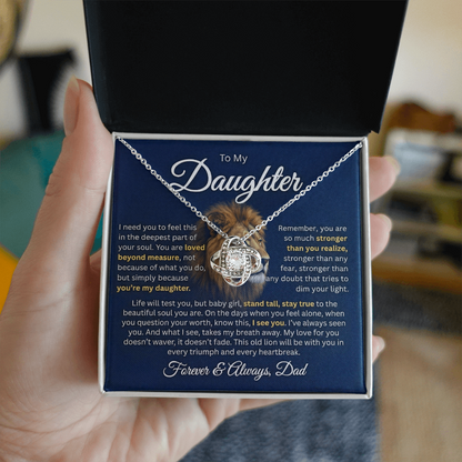 To My Daughter - This Old Lion Will Always Be With You 14k or 18K Gold