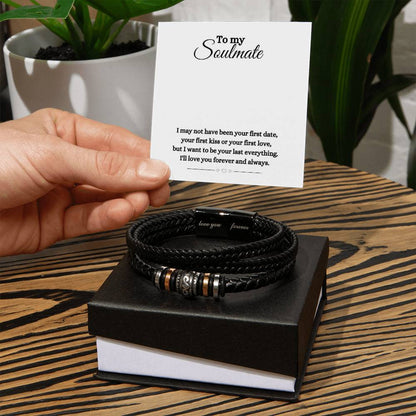 Gift for Soulmate - Men's Bracelet Jewelry Set, Personalized Gift for Him