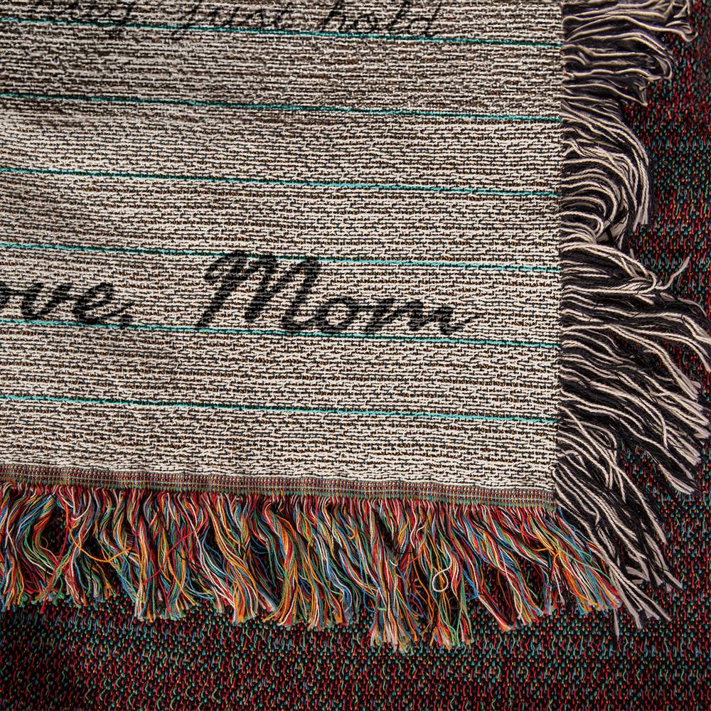 Daughter Blanket, Gift for Daughter from Mom, Woven Heirloom Hand Crafted in USA, Birthday or Christmas Gift, Daughter Gift Idea