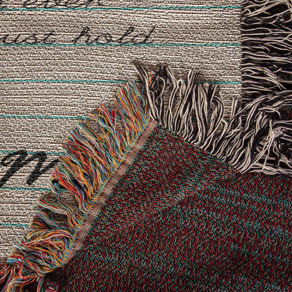 Daughter Blanket, Gift for Daughter from Mom, Woven Heirloom Hand Crafted in USA, Birthday or Christmas Gift, Daughter Gift Idea