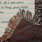 Granddaughter Heirloom Handwoven Blanket, "Never Forget That I Love You", Letter from Grandma Blanket, Gift for Christmas, Birthday Present