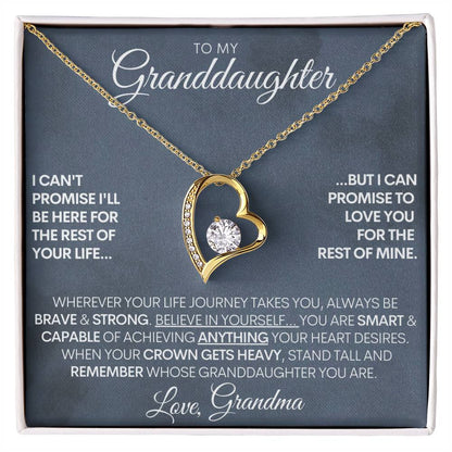 Custom Signature Granddaughter - "Capable of Anything" Beautiful 14k Gold Necklace