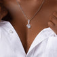 To My Grand Daughter - If I'm Ever Not Here ( Love, Grandma) | Beautiful Artisan Crafted 14K White Gold Family Forever Pendant