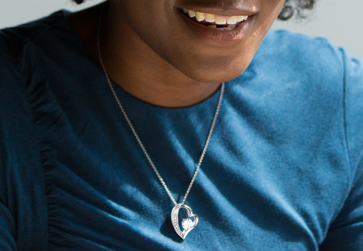 To My Grand Daughter - If I'm Ever Not Here (Love, Grammy) | Stunning 14k Gold Forever Love Heart Necklace