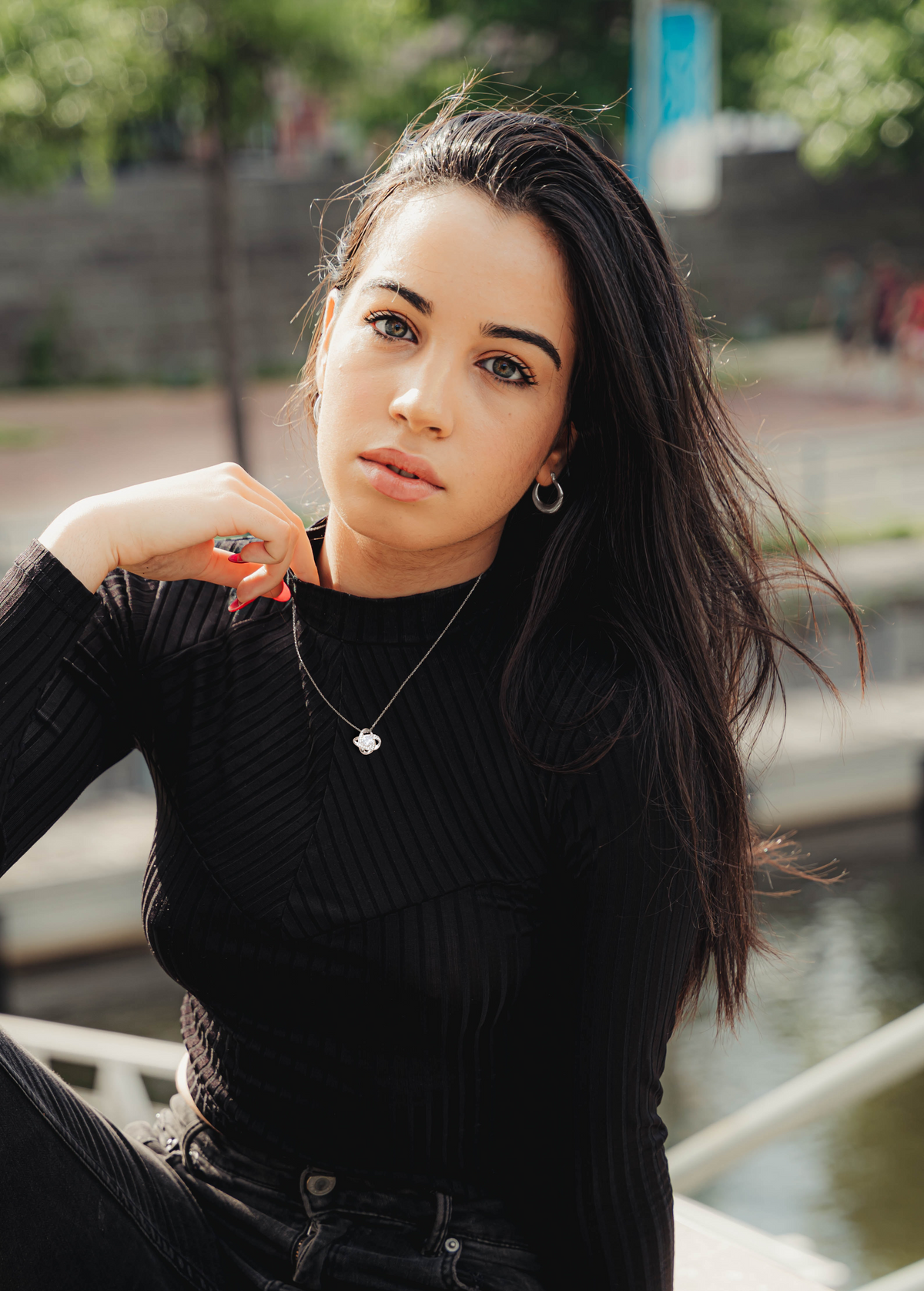 To My Beautiful Grand Daughter -  When You Are Feeling Low | Artisan 14K White Gold Family Knot Necklace