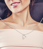 HOPE - For I Know The Plans I Have For You ( Jeremiah 29:11) | Stunning 14k White Gold Forever Love Heart Necklace