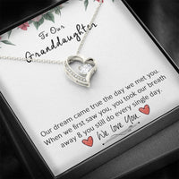 To Our Grand Daughter - Our Dream Came True | Stunning 14k Gold Forever Love Heart Necklace
