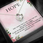 HOPE - For I Know The Plans I Have For You ( Jeremiah 29:11) | Stunning 14k White Gold Forever Love Heart Necklace