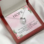 HOPE - For I Know The Plans I Have For You ( Jeremiah 29:11) | Stunning 14k White Gold Forever Love Heart Necklace