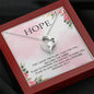 HOPE - For I Know The Plans I Have For You ( Jeremiah 29:11) | Stunning 14k White Gold Forever Love Heart Necklace