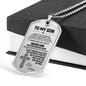 To My Son Dogtag Necklace (Love Mom) - Surgical Steel Dogtag Gift for Son
