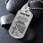 To My Son Dogtag Necklace (Love Mom) - Surgical Steel Dogtag Gift for Son