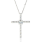 To My Granddaughter - Squeezed This Tight - Grace White Gold Cross Necklace