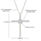 To My Granddaughter - Squeezed This Tight (Sunflower) - Grace White Gold Cross Necklace