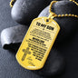 To My Son Dogtag Necklace (Love Mom) - Surgical Steel Dogtag Gift for Son