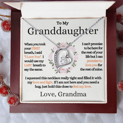 [Almost Sold Out] Granddaughter 14k Gold Heart Necklace - Love, Grandma