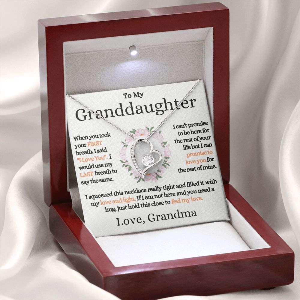 [Almost Sold Out] Granddaughter 14k Gold Heart Necklace - Love, Grandma