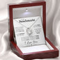 Soulmate Heart Necklace, Wife Valentine's Day Gift, Anniversary, 14k White Gold and Stainless Steel - "Found My Soulmate"