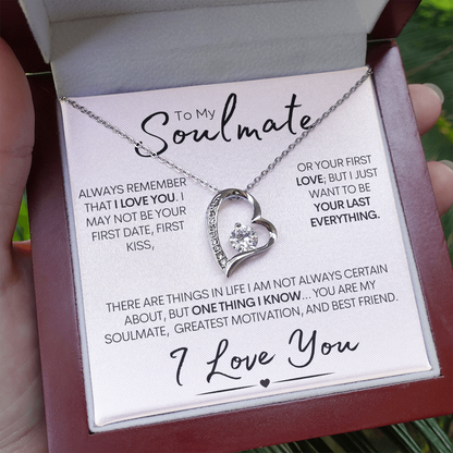 To My Soulmate – One Thing I Know | Stainless Steel and Gold Necklace