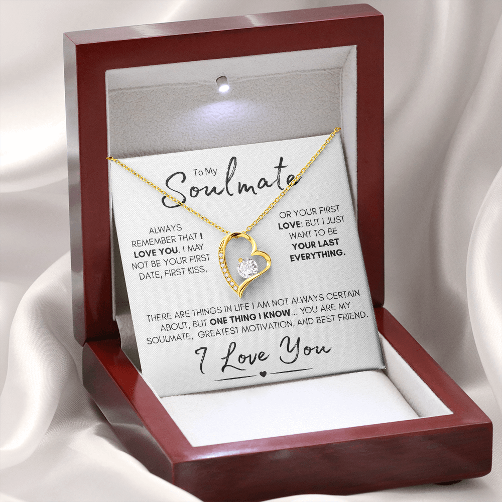 To My Soulmate - Your Last Everything | Stainless Steel and Gold Necklace for Her