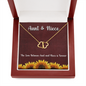 Aunt and Niece Love Forever | Authentic Diamonds and Solid 10K Gold Necklace | Free Mahogany Box