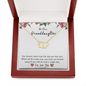 To My Granddaughter | With All My Heart | Authentic Diamonds and Solid 10K Gold Necklace | Free Mahogany Box