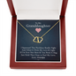 To My Grand Daughter - Feel My Love | Authentic Diamonds and Solid 10K Gold Necklace | Free Mahogany Box