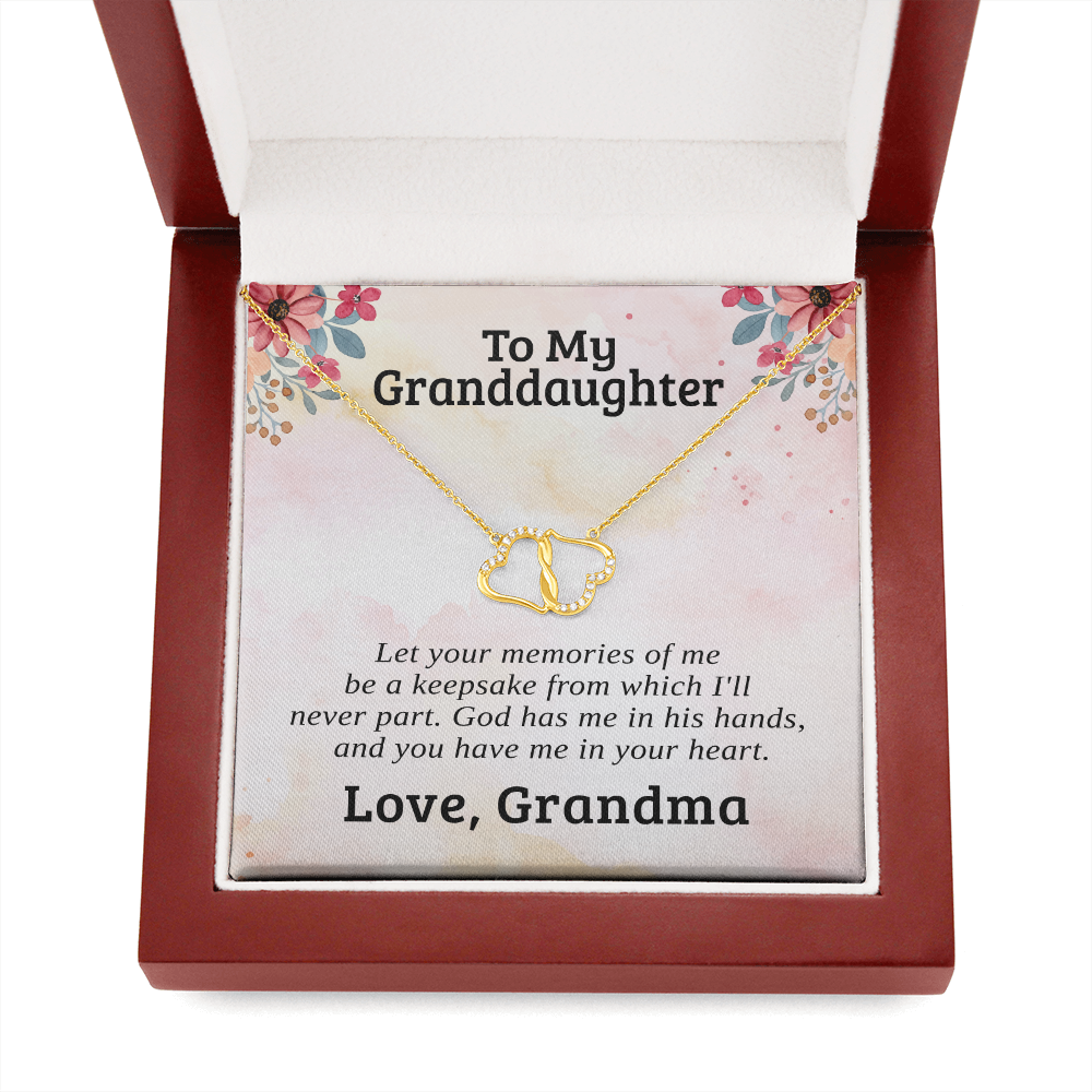 To My Granddaughter - Memories of Me, 10k Solid Gold & Diamond Necklace