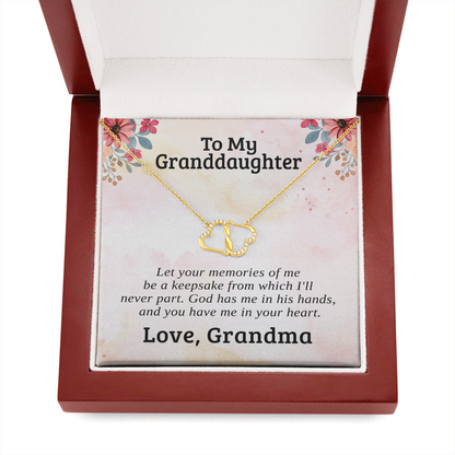 To My Granddaughter - Memories of Me, 10k Solid Gold & Diamond Necklace