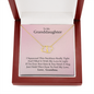 To My Granddaughter | Rose Blossum Love | Authentic Diamonds and Solid 10K Gold Necklace | Free Mahogany Box
