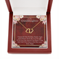To My Grand Daughter From Nana - Feel My Love  | Authentic Diamonds and Solid 10K Gold Necklace | Free Mahogany Box