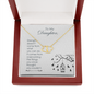 To My Amazing Daughter - Strength in Wisdom | Authentic Diamonds and Solid 10K Gold Necklace | Free Mahogany Box