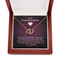 Feel My Love - From Grandpa | Authentic Diamonds and Solid 10K Gold Necklace | Free Mahogany Box