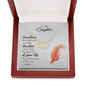 To My Daughter - Take the Step | Authentic Diamonds and Solid 10K Gold Necklace | Free Mahogany Box