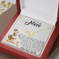 To My Niece - BELIEVE | Authentic Diamonds and Solid 10K Gold Necklace | Free Mahogany Box