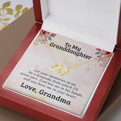To My Granddaughter - Memories of Me, 10k Solid Gold & Diamond Necklace