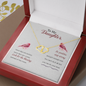 To My Daughter - Look For The Blessing | Authentic Diamonds and Solid 10K Gold Necklace | Free Mahogany Box