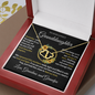 To Our Lovely Granddaughter, Pages of Life  | Authentic Diamonds and Solid 10K Gold Necklace | Free Mahogany Box