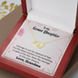 To My Granddaughter - Courage to Live Your Dreams | Authentic Diamonds and Solid 10K Gold Necklace | Free Mahogany Box